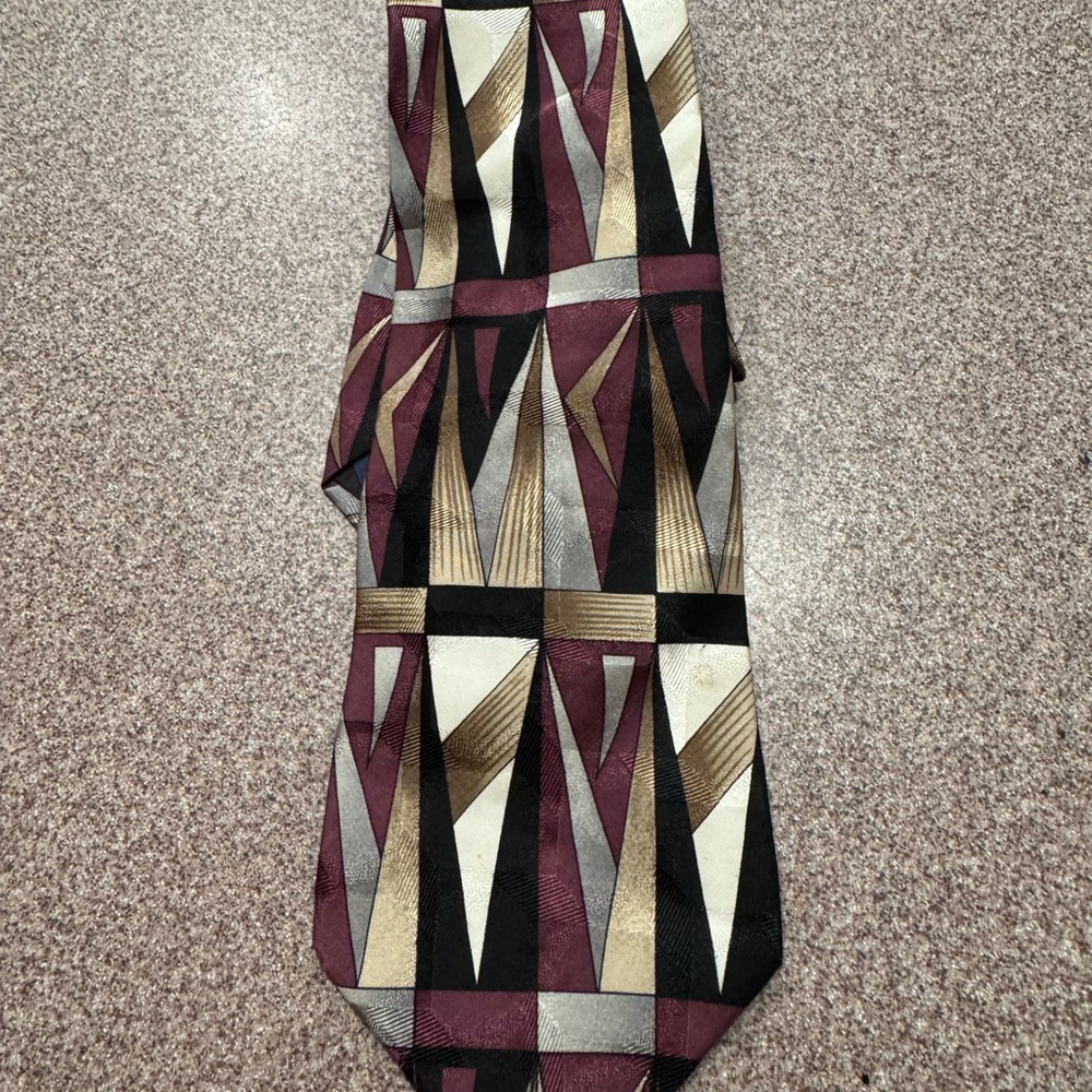 Jos. A. Bank Signature Collection 100% silk Geometric Art Deco Mens Tie